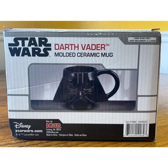 NWB Star Wars Darth Vader Mug Ceramic Molded Disney ICUP Black - Picture 6 of 7